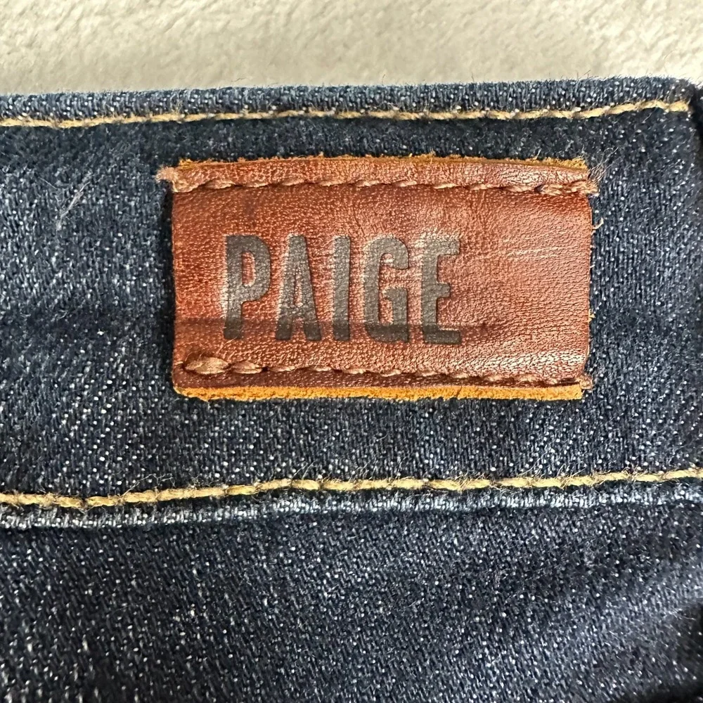 Paige Bermuda Denim Shorts Womens Size 25 Rolled Dark Wash Mid Rise